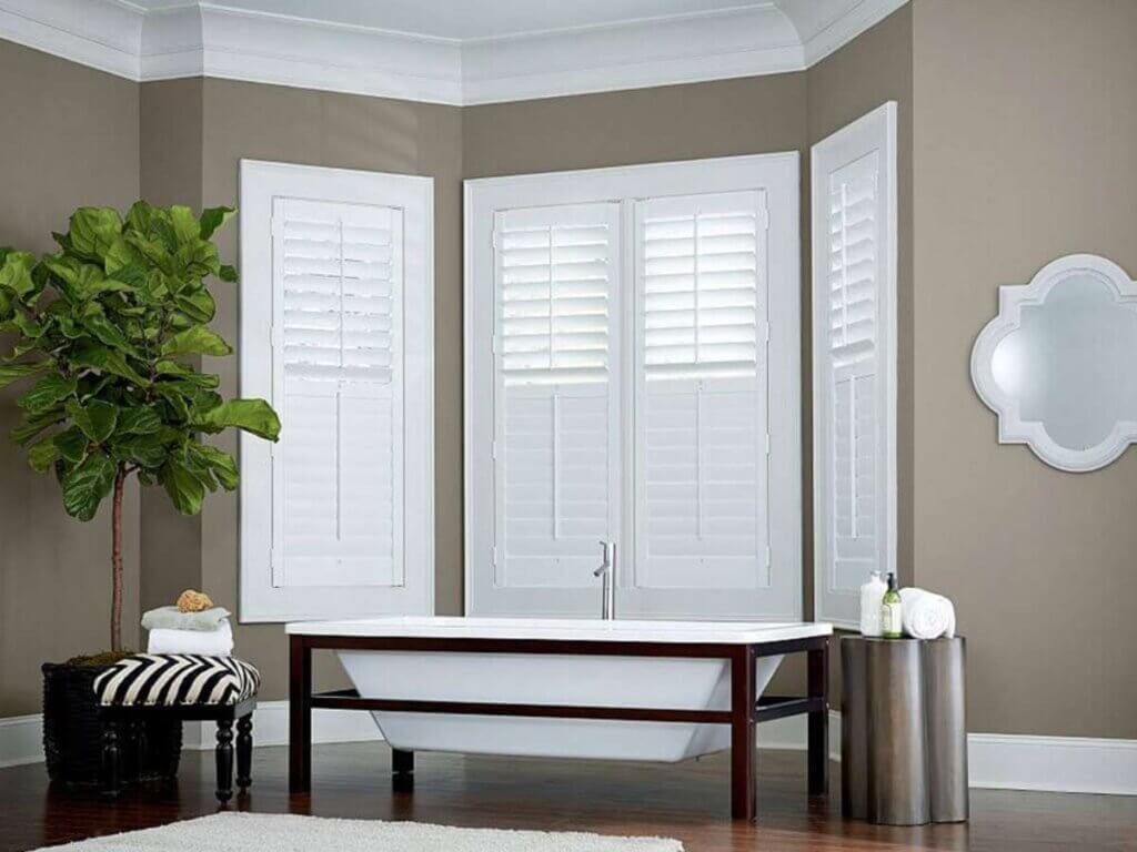 Graber Composite Shutters in Bathroom Window