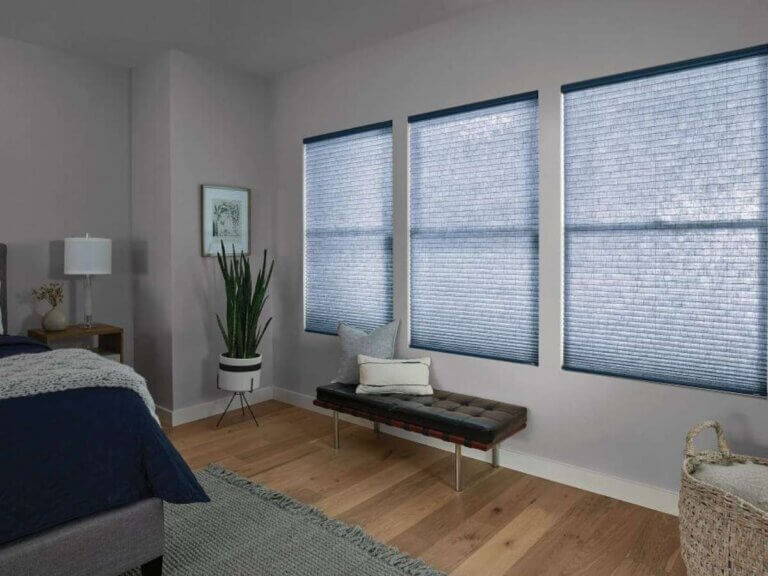 Cellular shades, also known as honeycomb shades, providing energy-efficient insulation and light control for St. Louis, MO homes