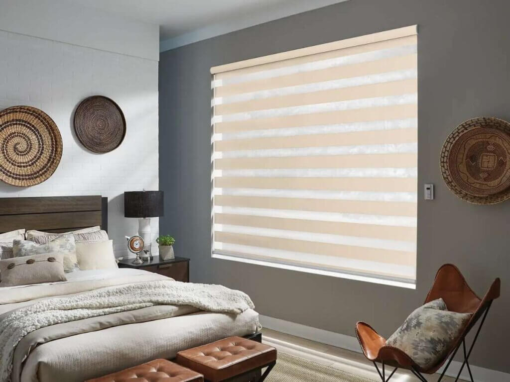 Cords can be a safety hazard for little ones and furry friends. Motorized shades remove that worry while giving you the ability to control everything from an app.