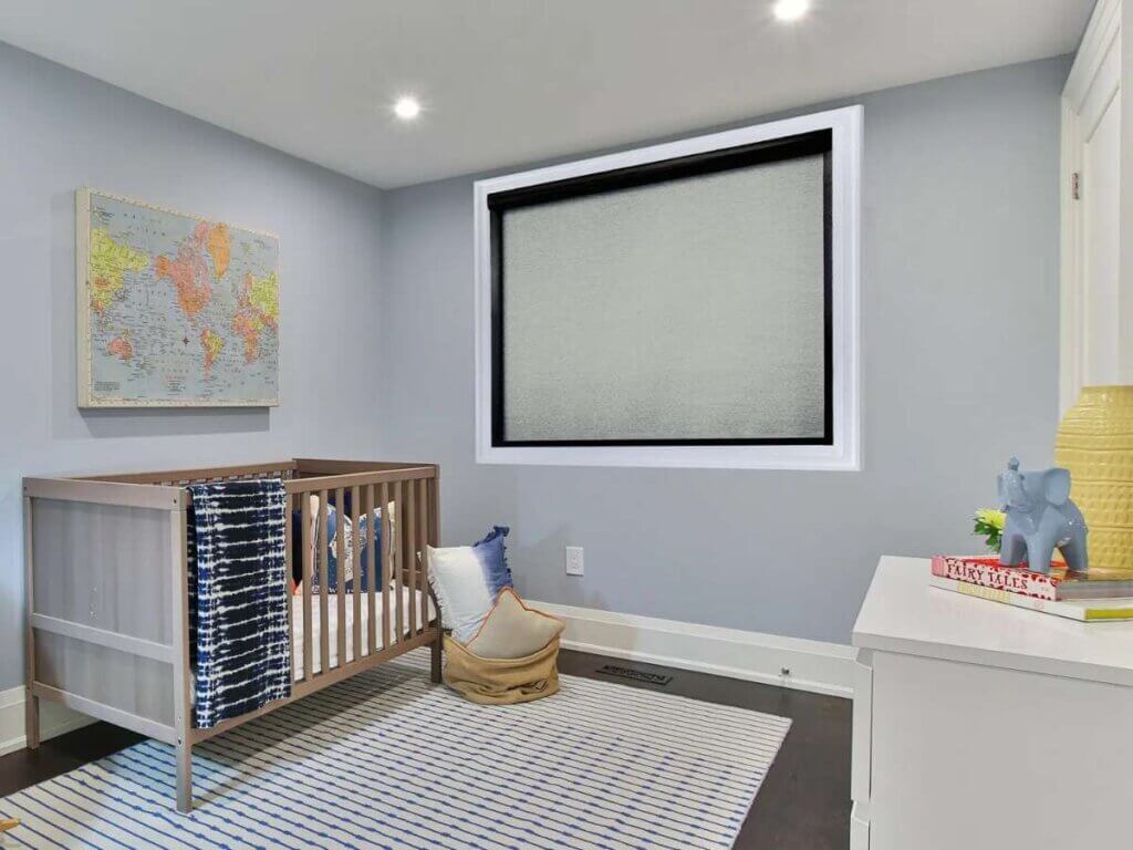 Norman Blackout Roller Shades in Nursery