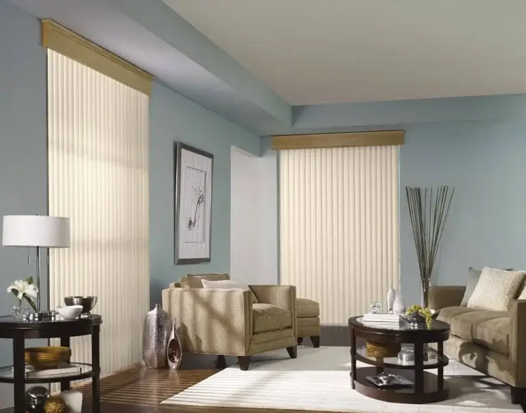 Graber vertical blinds in Living Room windows