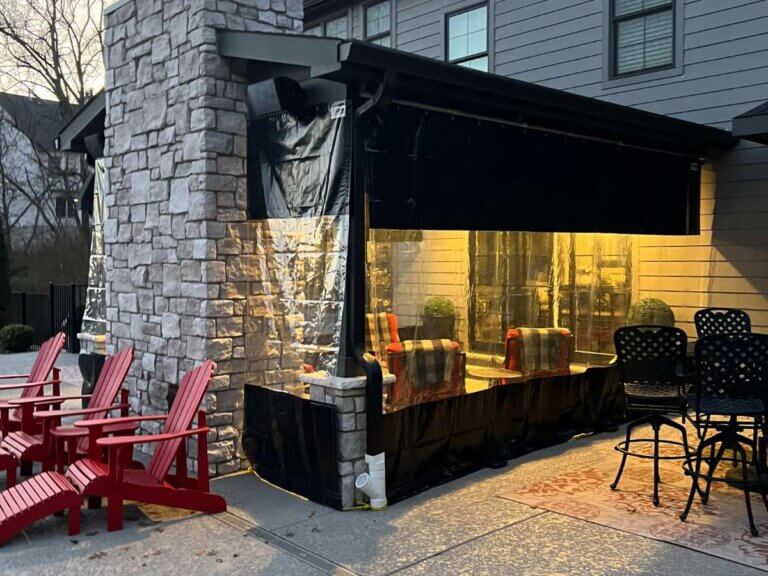 Custom Vinyl Enclosure in a Patio