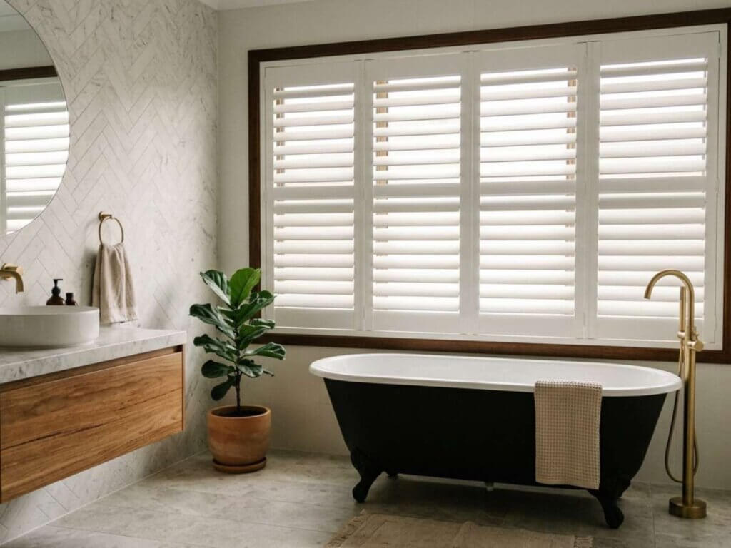 This is a photo of a composite shutters for windows (bathroom)